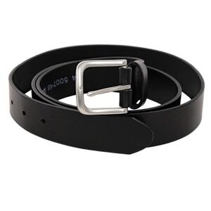 NEW L.L.BEAN Belt Black Full Grain Leather Sz. 44 Made in USA #B1342